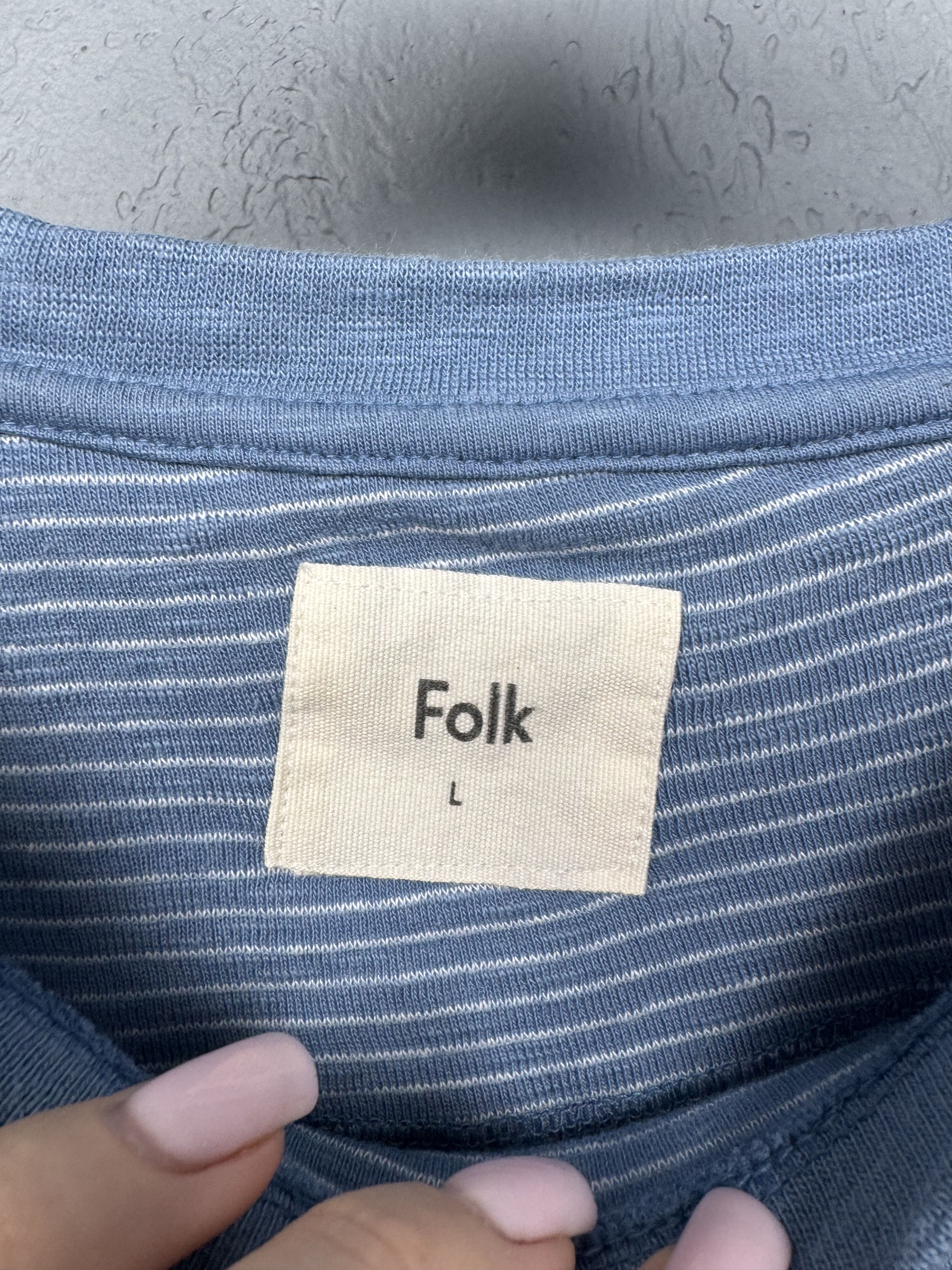 Folk Folk Mens Striped T-Shirt Size US L / EU 52-54 / 3 - 3 Thumbnail