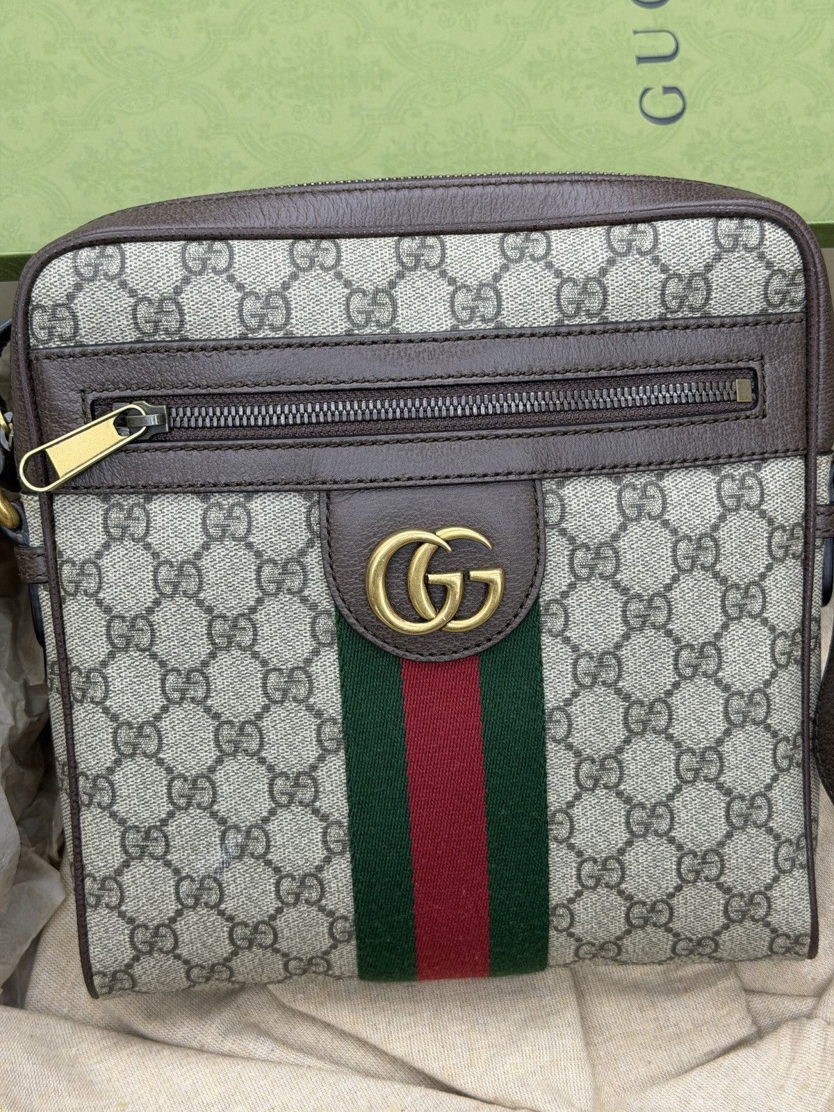 Gucci Gucci Ophidia GG Small Messenger Bag Beige/Ebony Size ONE SIZE - 2 Thumbnail