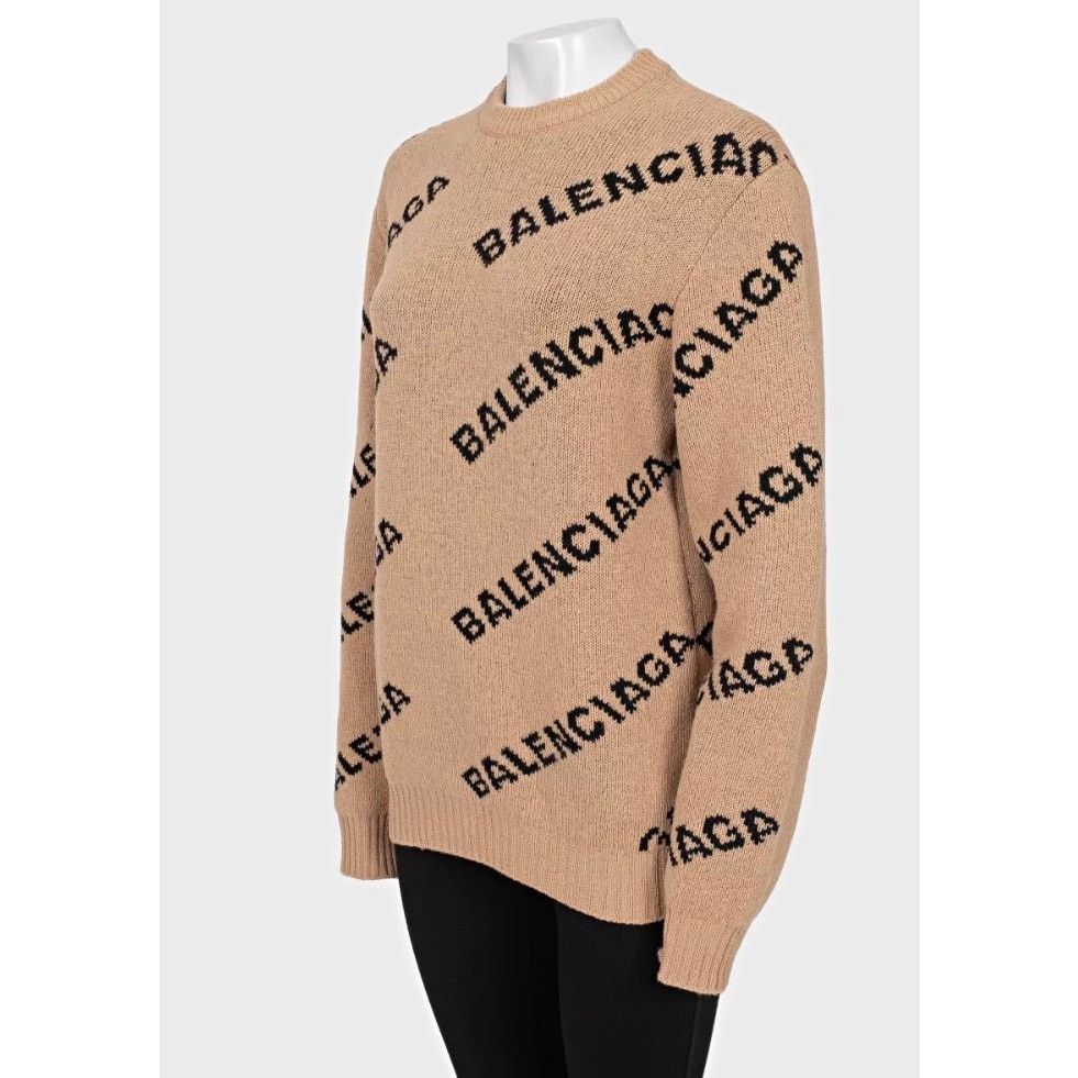 Balenciaga Balenciaga Brown Oversized Wool Sweater - Sz XS Size XS / US 0-2 / IT 36-38 - 2 Thumbnail