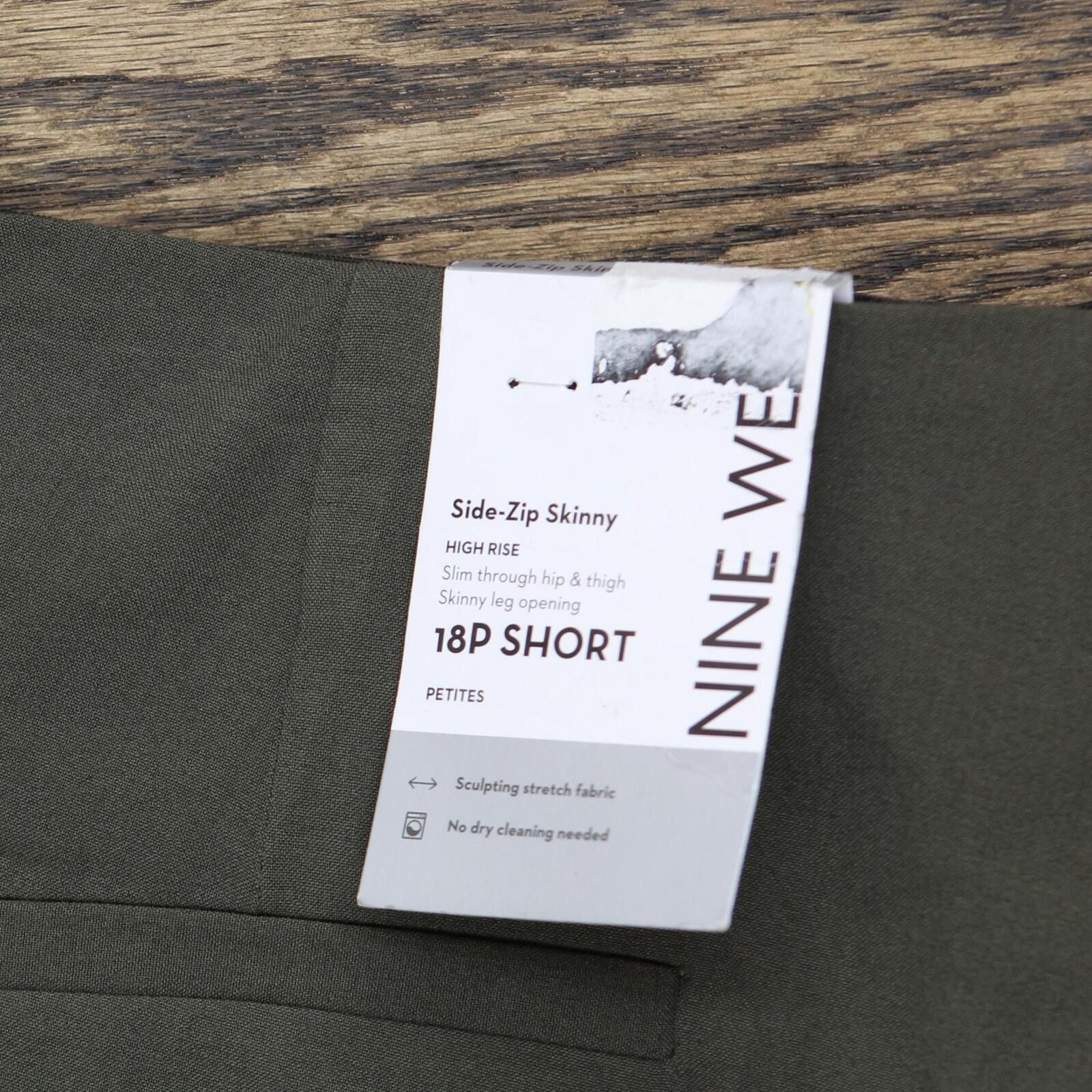 Nine West Nwt Nine West Zip Skinny Ankle Pants Olive Green 18p Short Size 40" / US 18 - 3 Thumbnail