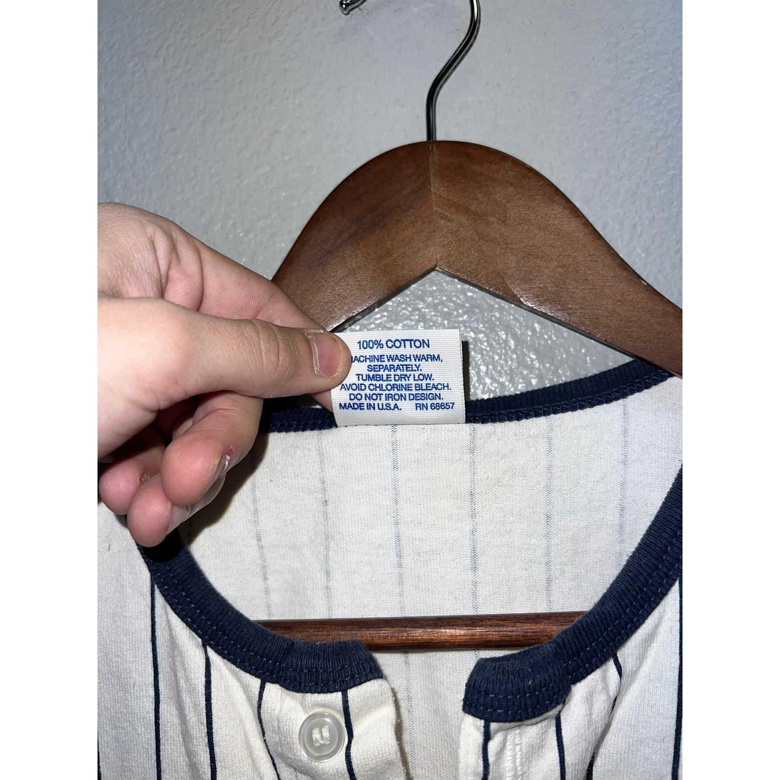 Vintage Vintage VFW Shirt Veterans Of Foreign War Pinstriped 90s M Size US M / EU 48-50 / 2 - 7 Thumbnail