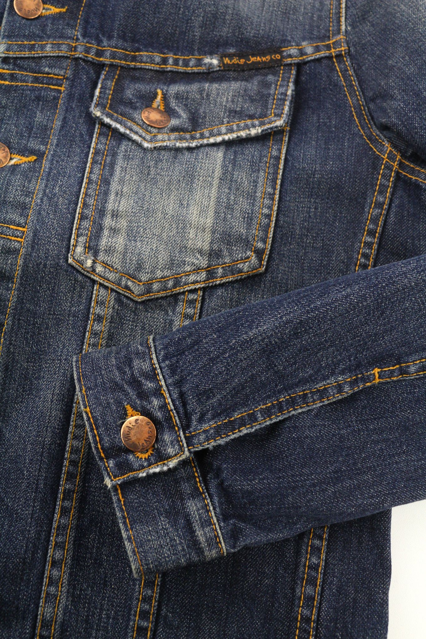 Nudie Jeans TERRY ORG. CONTRAST S Organic Cotton Denim Jacket 80382 Size US S / EU 44-46 / 1 - 5 Thumbnail