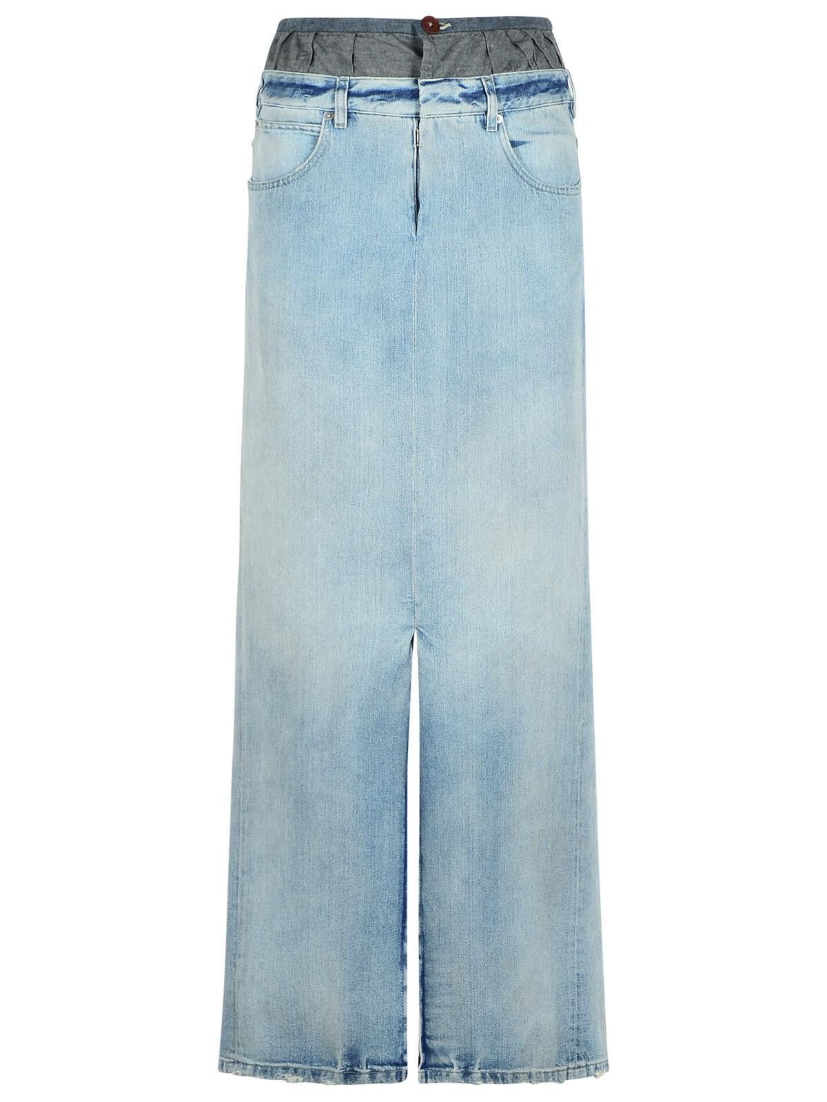 Maison Margiela MAISON MARGIELA Blue Denim Skirt Size 27" / US 4 / IT 40 - 1 Thumbnail