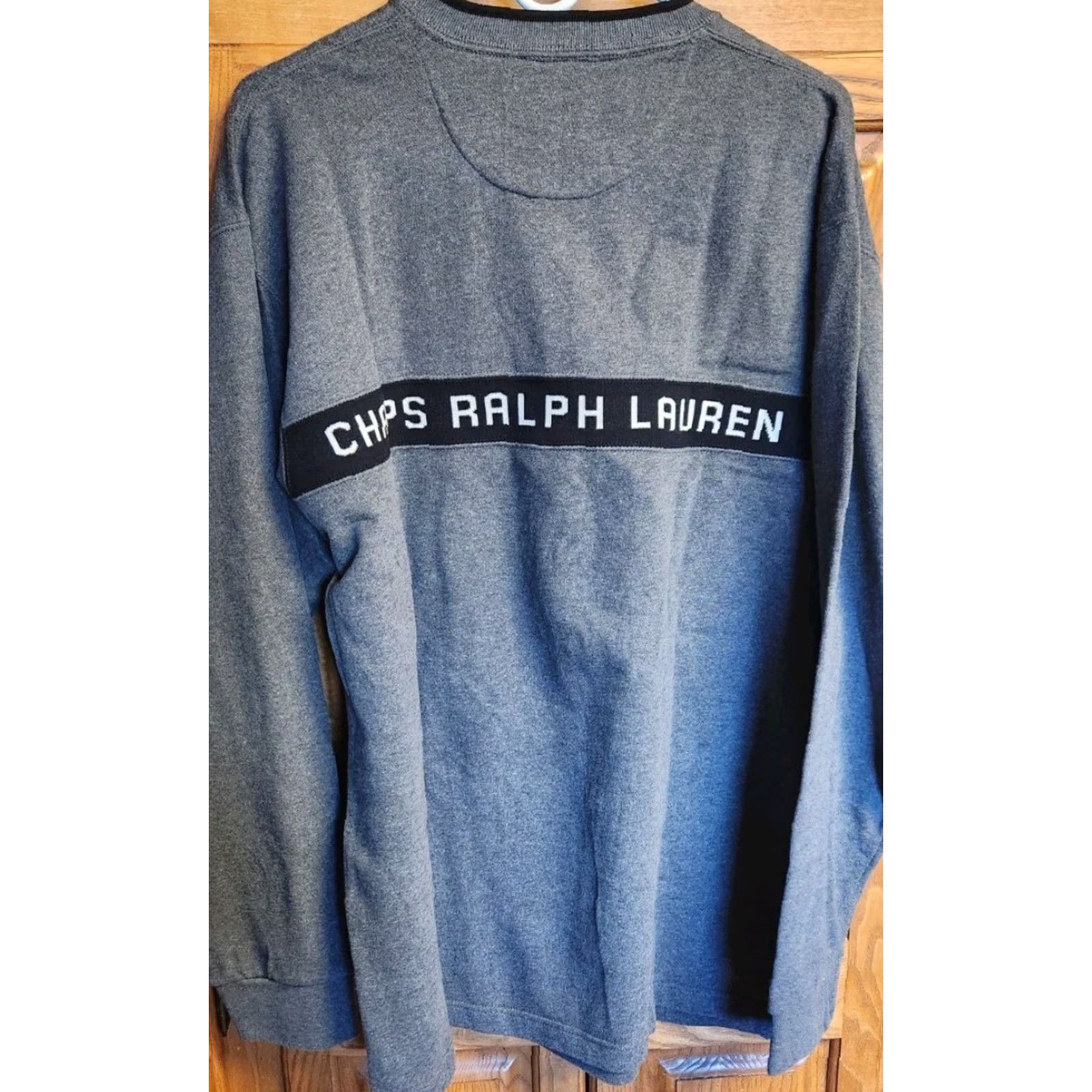 Ralph Lauren VINTAGE CHAPS RALPH LAUREN Sweatshirt Men L Gray Pullover Knit Logo Embroidered Size US L / EU 52-54 / 3 - 6 Thumbnail