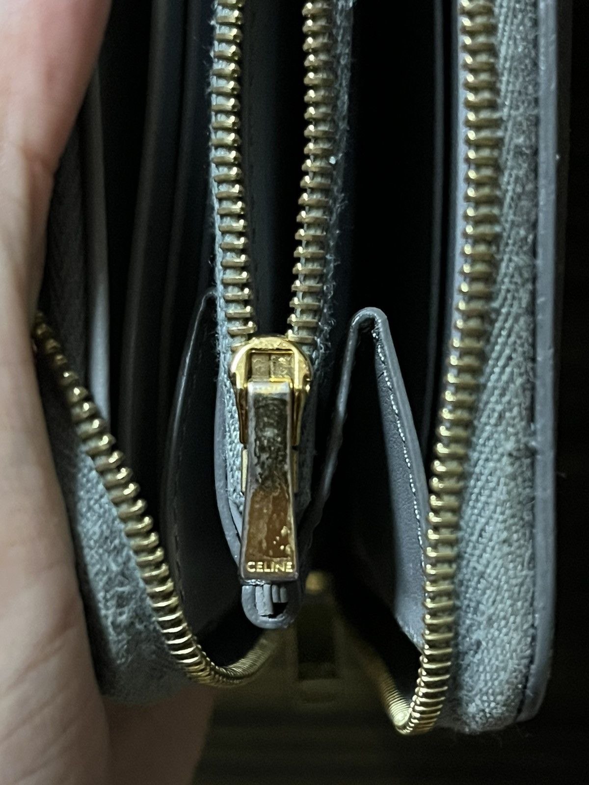 Celine Large Grained Calfskin Zip-around Long Wallet Size ONE SIZE - 9 Thumbnail