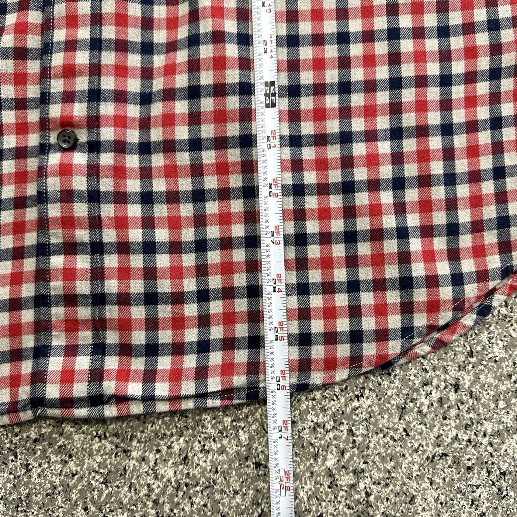 Banana Republic Banana Republic Button-Up Shirt Mens L Long Sleeve Red Camis Pattern Plaid Cotton Shirt Size US L / EU 52-54 / 3 - 4 Thumbnail