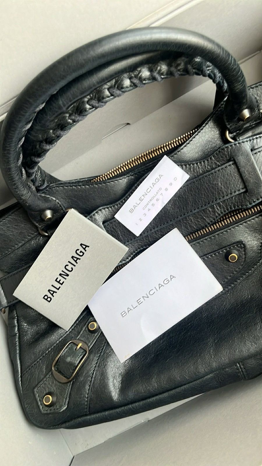 Balenciaga Balenciaga "The First" 2005 Black Chevre Leather Size ONE SIZE - 23 Thumbnail
