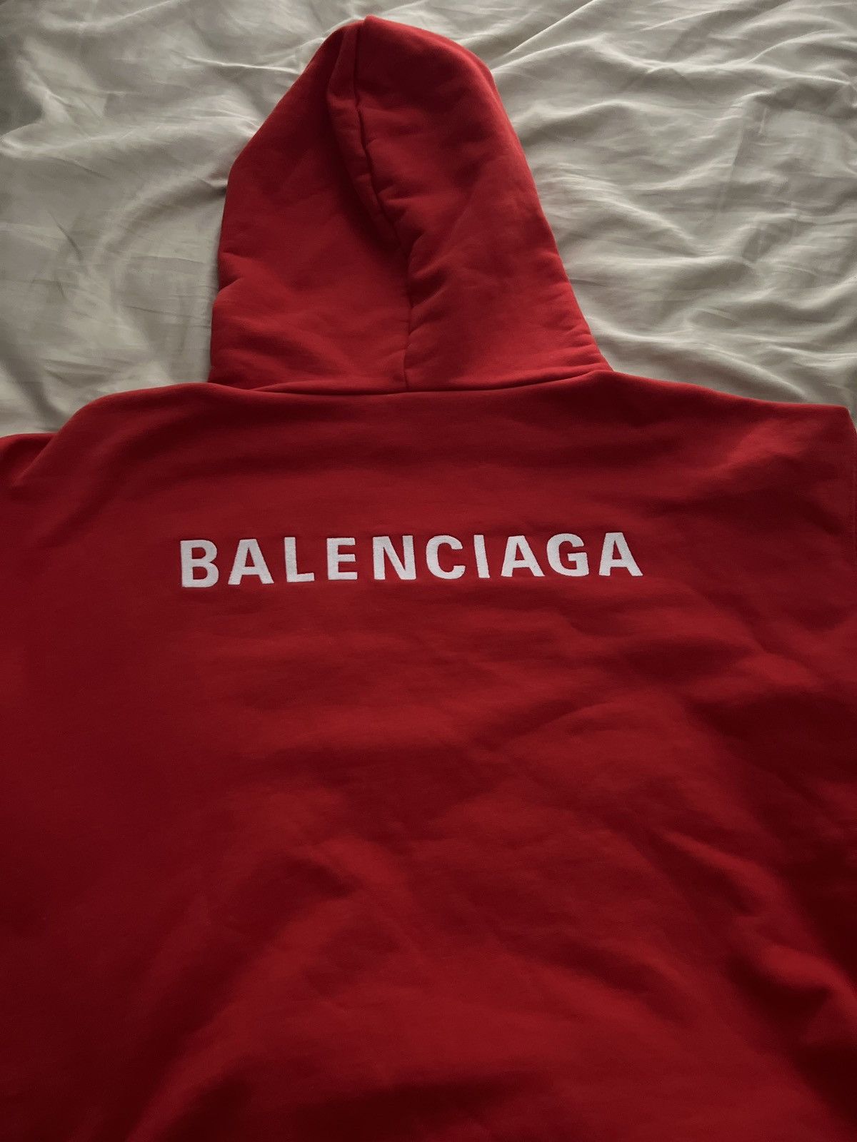 Balenciaga RED & WHITE BALENCIAGA HOODIE Size US L / EU 52-54 / 3 - 3 Thumbnail