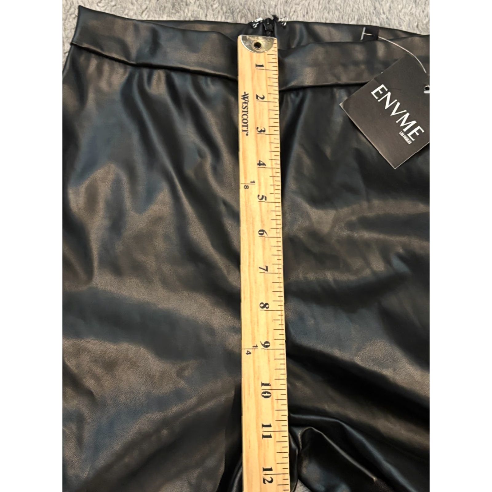 Vintage NWT ENVME Vegan Leather Pants Womens Small Black Faux Lace Up Clubwear Size 28" / US 6 / IT 42 - 5 Thumbnail