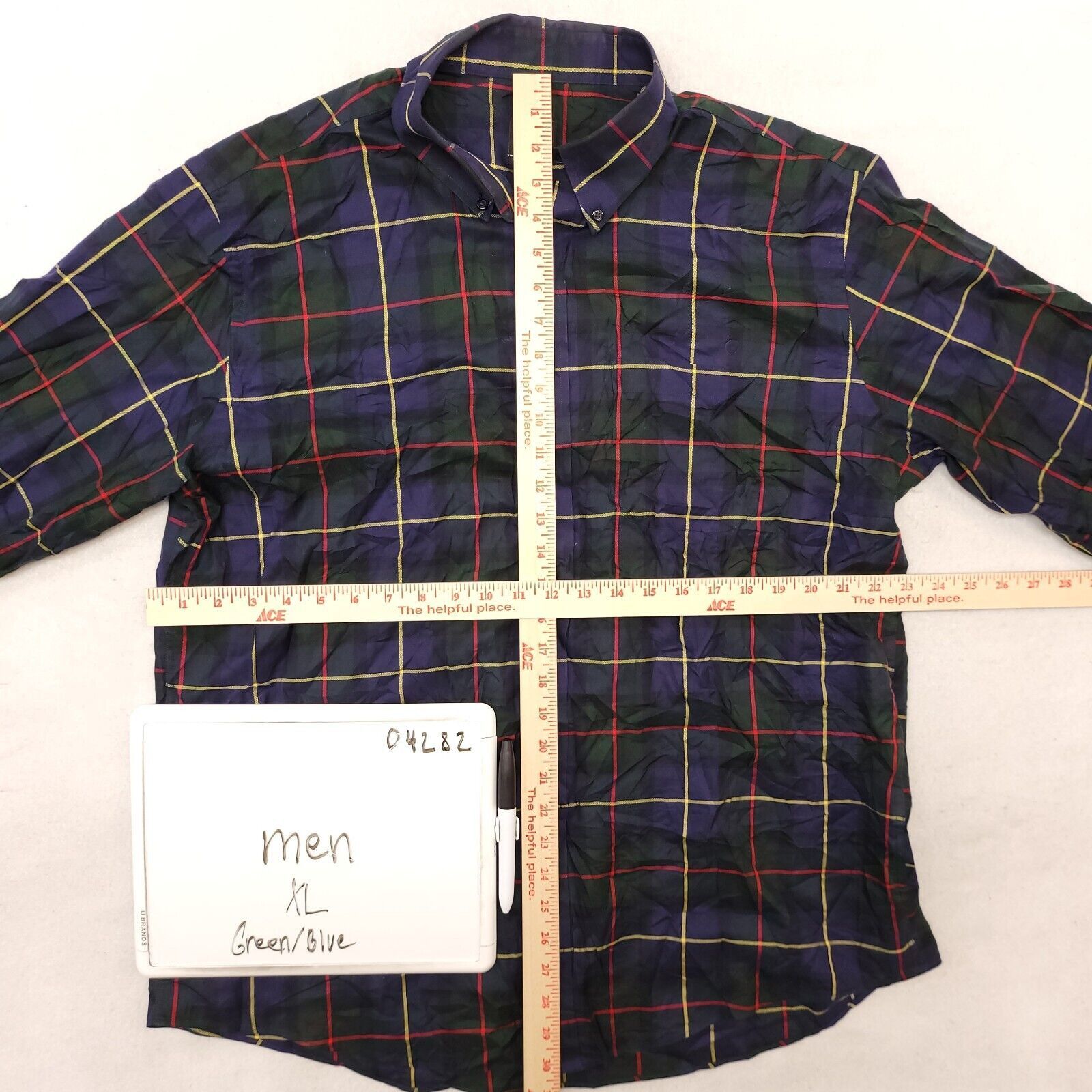Jos. A. Bank Jos A Bank Windowpane Flannel Button Up Shirt Mens Size XL Size US XL / EU 56 / 4 - 6 Thumbnail
