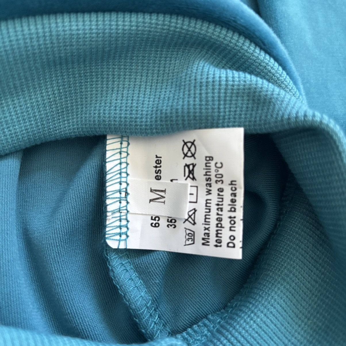 Velour Teal Track Suit Soft Cotton Blend Zip up Jacket Pants M Size M / US 6-8 / IT 42-44 - 4 Thumbnail