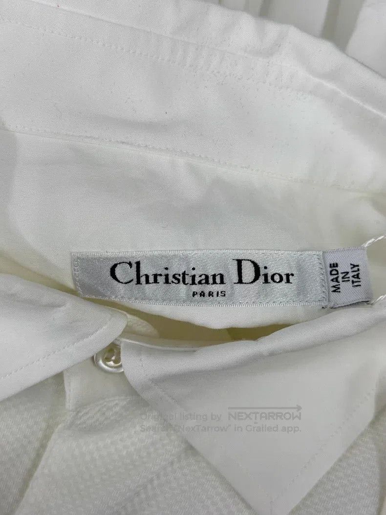 Dior Dior White ty-up shirt dress Size XS / US 0-2 / IT 36-38 - 4 Thumbnail