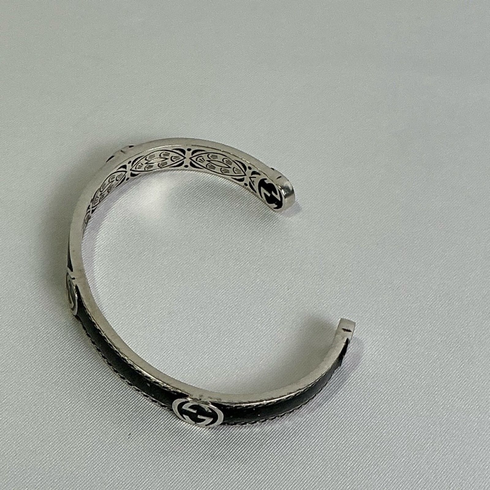 Gucci Gucci Unisex Interlocking G Sterling Silver Enamel Bracelet Size ONE SIZE - 3 Thumbnail