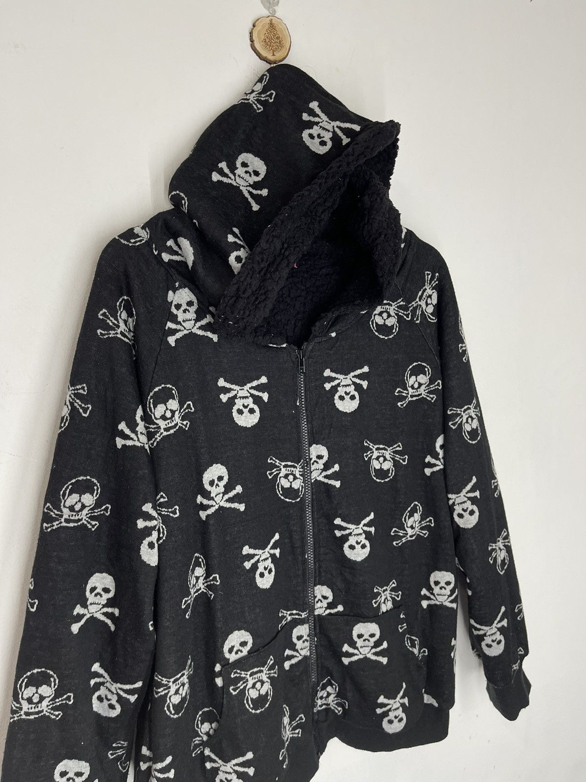 Japanese Brand STREETWEAR SKULL ALL OVERPRINT HOODIES IF SIX WAS NINE Size US L / EU 52-54 / 3 - 4 Thumbnail