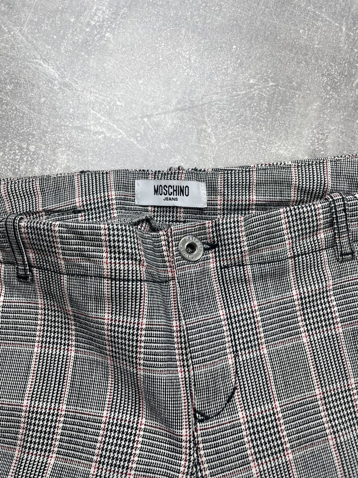 Moschino × Vintage Moschino Vintage Rare Archive Flared Checkered Pants Size 34" / US 12 / IT 48 - 11 Thumbnail