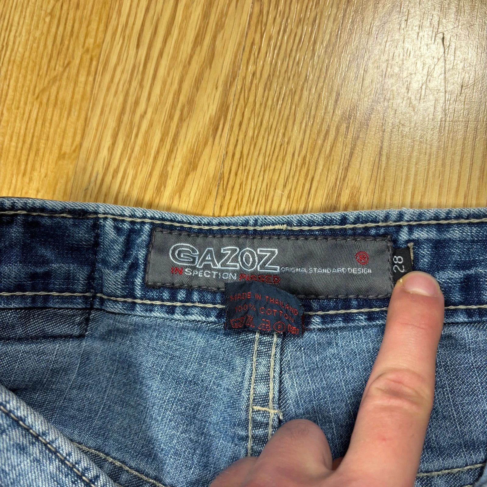 Japanese Brand Gazoz Wide Leg Denim Jeans 28 Size US 28 / EU 44 - 8 Thumbnail
