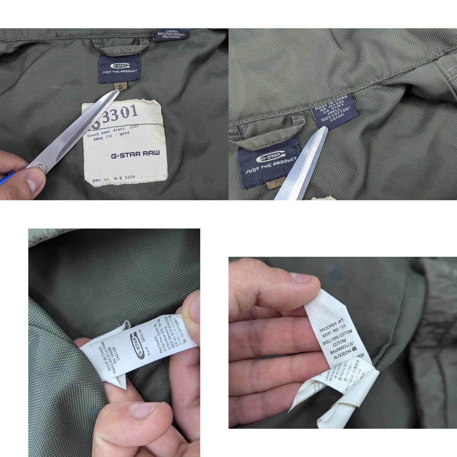 G-Star G-STAR Trooper Jacket Mens S Full Zip Green Hooded Small Jacket Size US S / EU 44-46 / 1 - 8 Thumbnail
