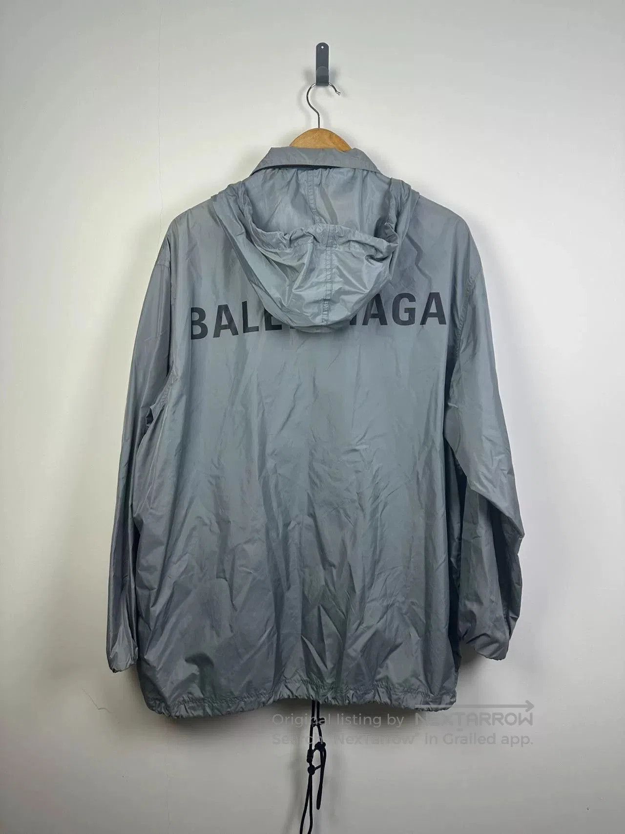 Balenciaga Balenciaga Gray Coat with Tuckable Hat. Size XXS / US 00 / IT 34 - 2 Thumbnail