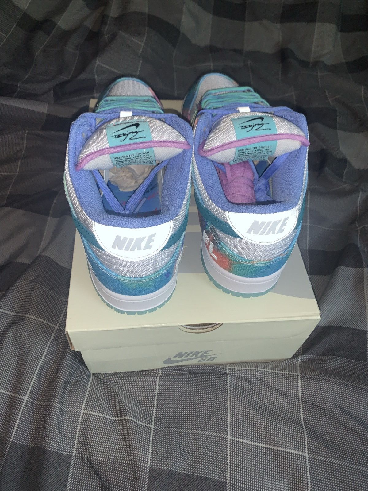 Nike Nike Sb Dunk low Futura Laboratories Bleached Aqua Size US 10.5 / EU 43-44 - 6 Thumbnail