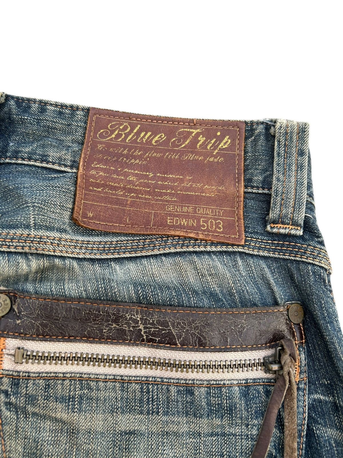 Kapital Vintage Edwin Rusty Mudwash Distressed Denim Jeans Size US 32 / EU 48 - 9 Thumbnail