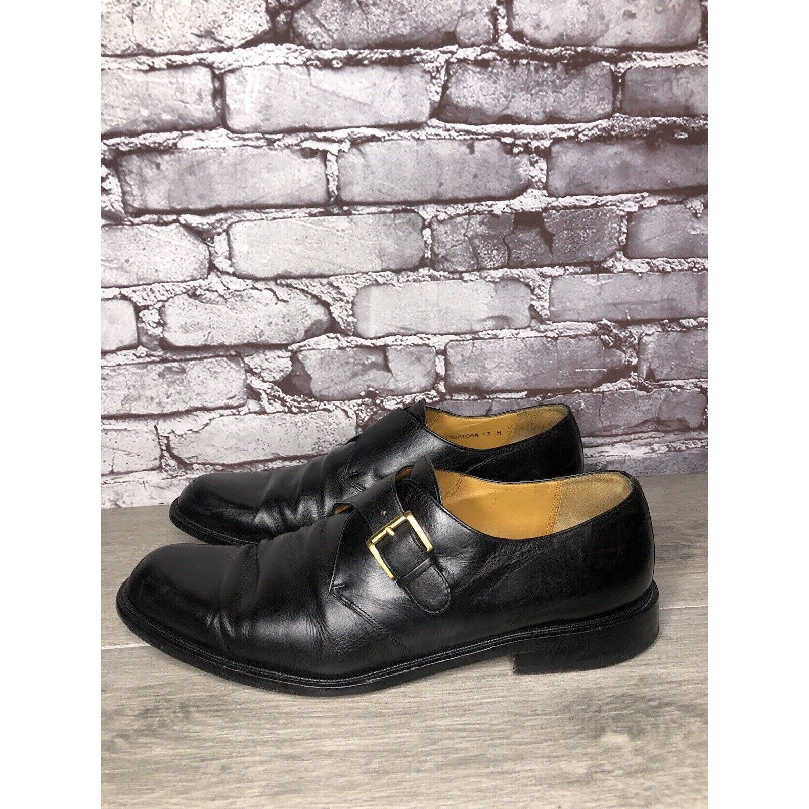 Mezlan Mezlan Tortosa Black Leather Monk Strap Leather Dress Shoes Size US 13 / EU 46 - 1 Thumbnail