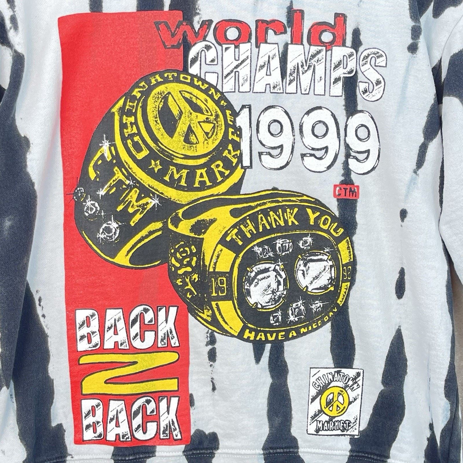 Market Chinatown Market World Champs 1999 Tie Dye Crewneck Medium Size US M / EU 48-50 / 2 - 2 Thumbnail