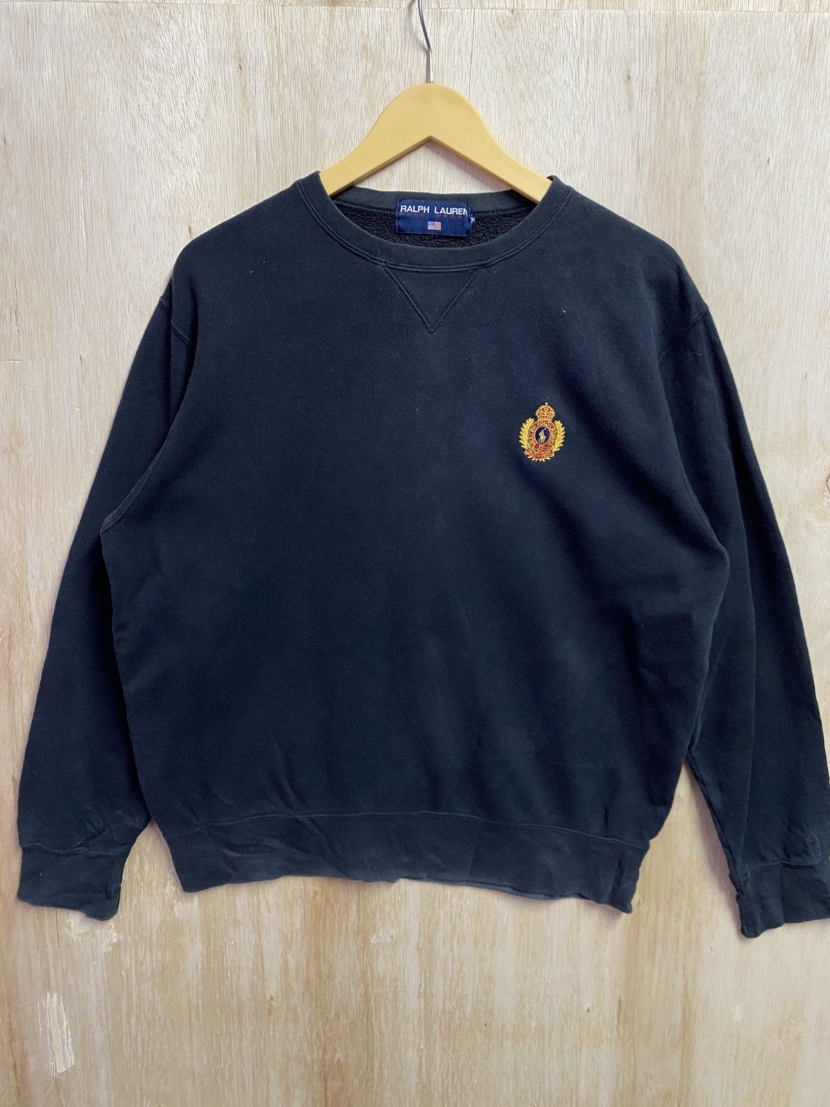 Polo Ralph Lauren vintage Polo Ralph Lauren black crewneck sweatshirt Size US XL / EU 56 / 4 - 1 Thumbnail