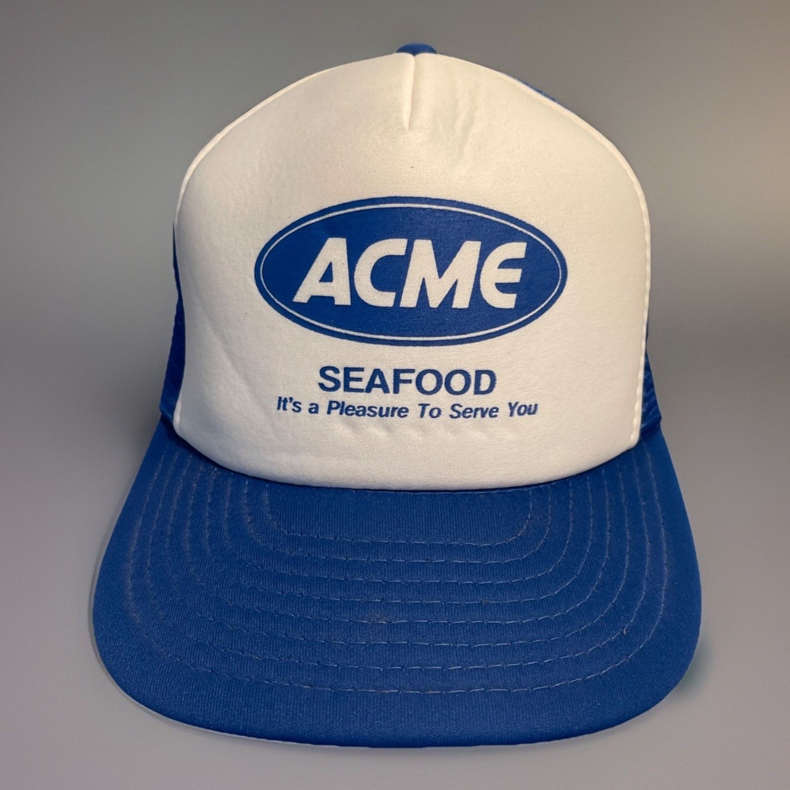 Vintage Vtg 1980’s Trucker Hat Snapback Cap ACME Seafood Rare EUC 2 Size ONE SIZE - 1 Thumbnail