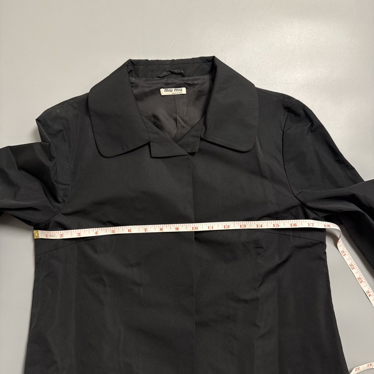 Miu Miu Archive Miu Miu cropped swing jacket in classic black Size S / US 4 / IT 40 - 9 Thumbnail