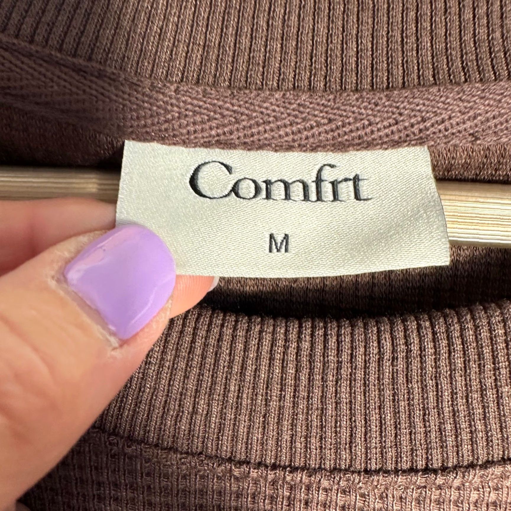 Vintage Comfrt Good Days Ahead waffle knit sweatshirt Brown Oversized Crewneck M Mens Size US M / EU 48-50 / 2 - 4 Thumbnail