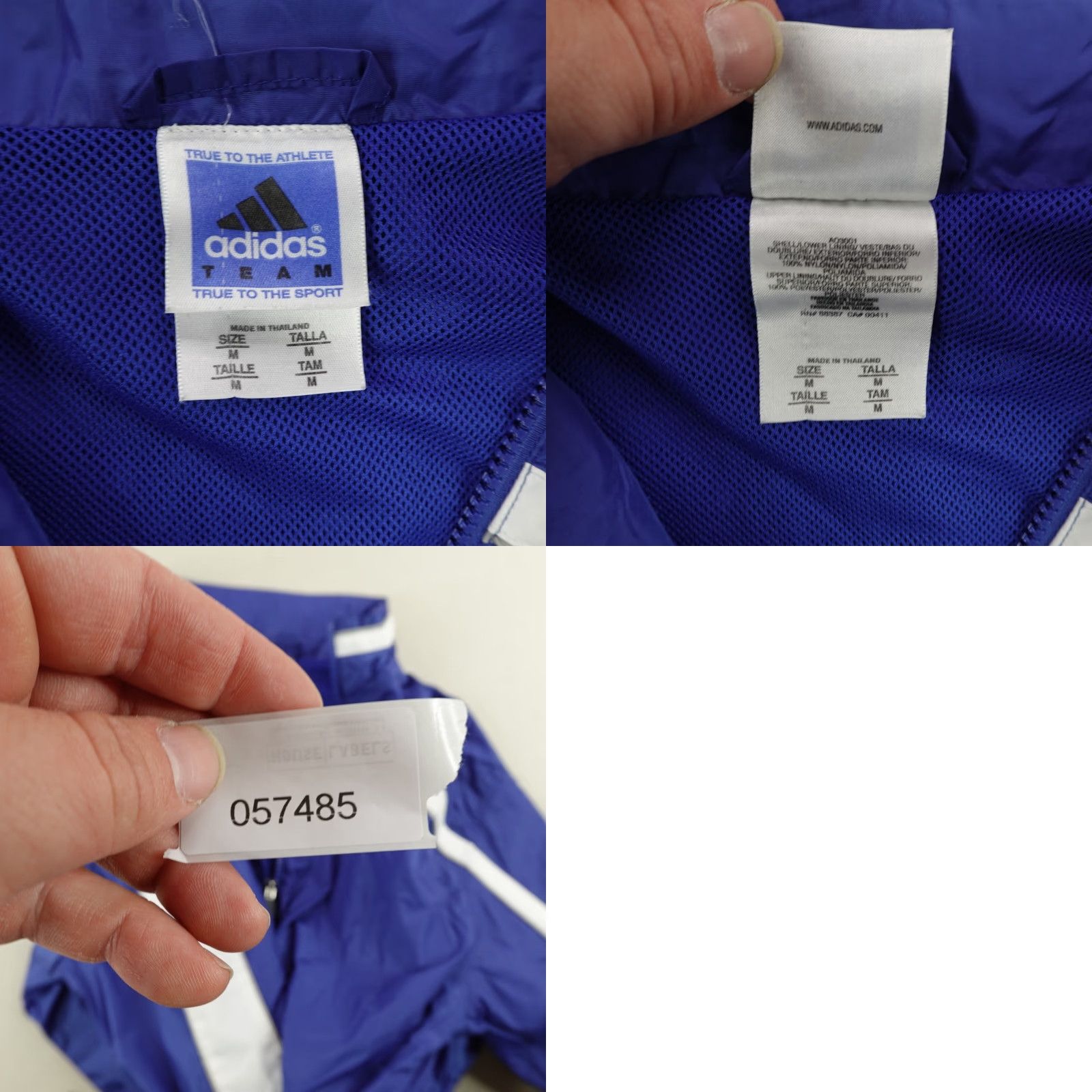 Adidas VINTAGE adidas Jacket Men M Blue White Windbreaker Track Coat Full Zip Y2k Size US M / EU 48-50 / 2 - 8 Thumbnail