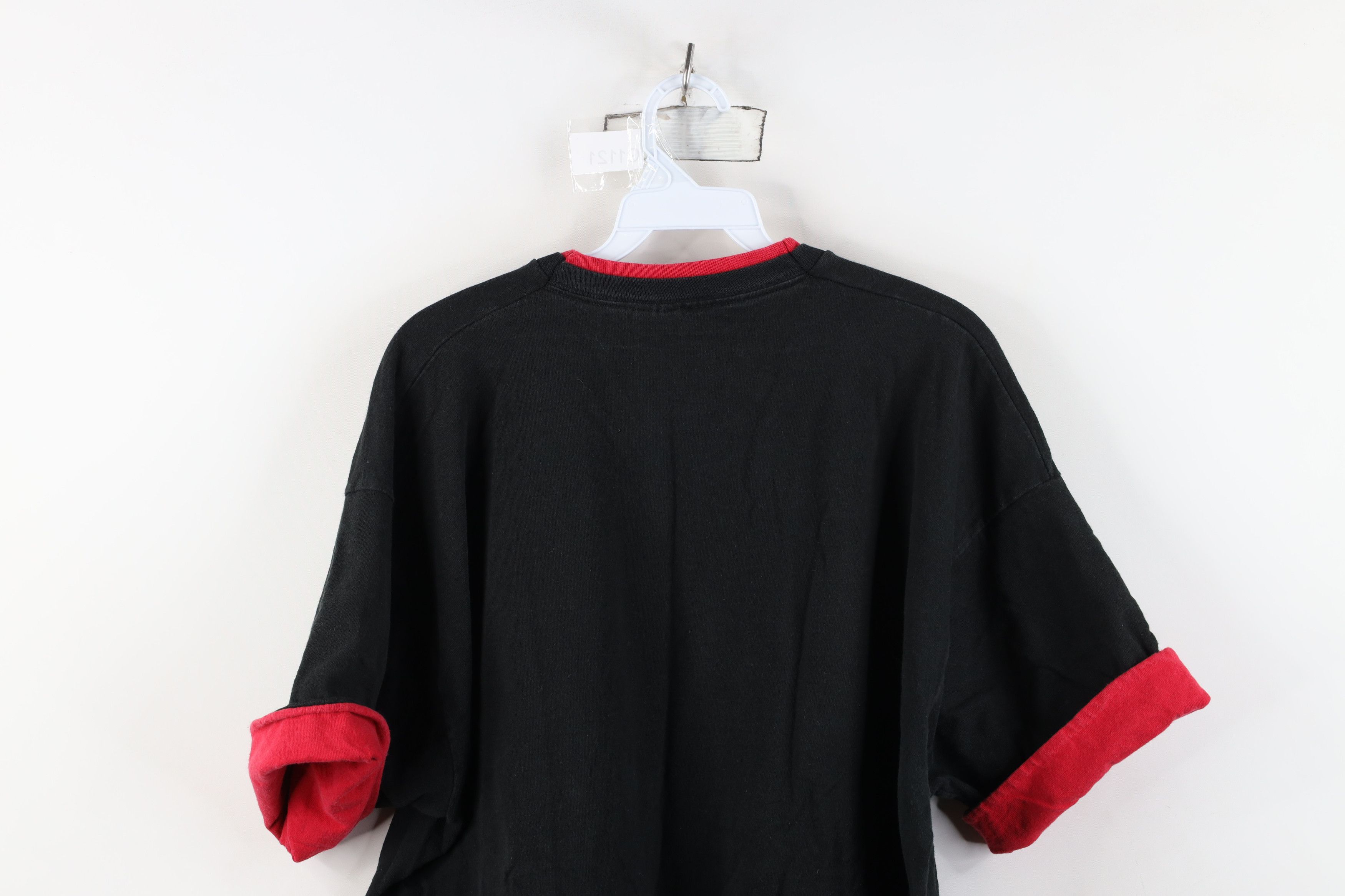 Vintage Vintage 90s Streetwear Cotton Layered T-Shirt Black USA Size US XXL / EU 58 / 5 - 14 Thumbnail