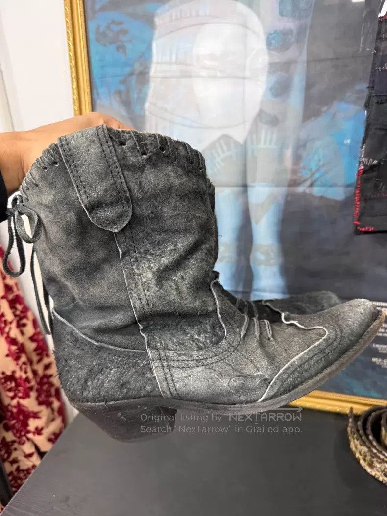Junya Watanabe Junya Watanabe size M Suede Cowboy Boots Size US 5 / EU 37 - 5 Thumbnail