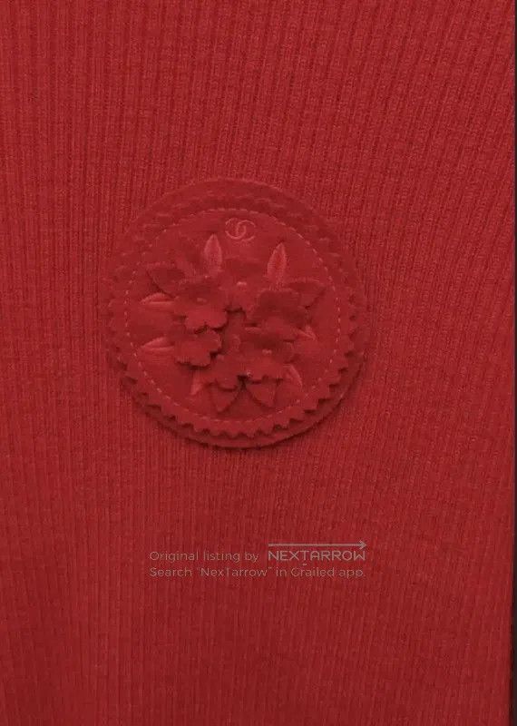 Chanel Chanel Red Wool Long Sleeve Pullover Sweater . Size S / US 4 / IT 40 - 2 Thumbnail