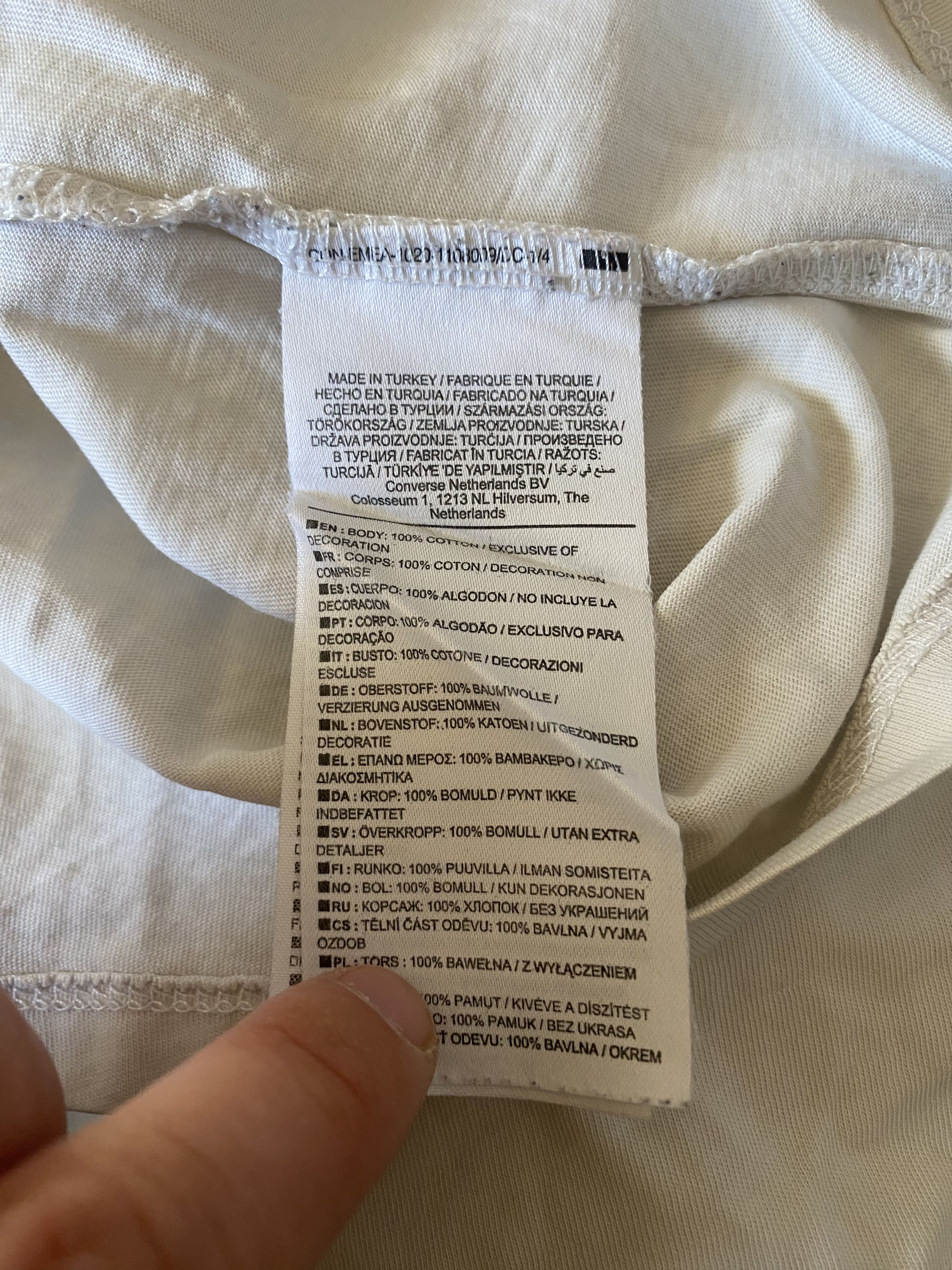 Converse Men's T-Shirt - White - CONVERSE - SALE Size US M / EU 48-50 / 2 - 6 Thumbnail