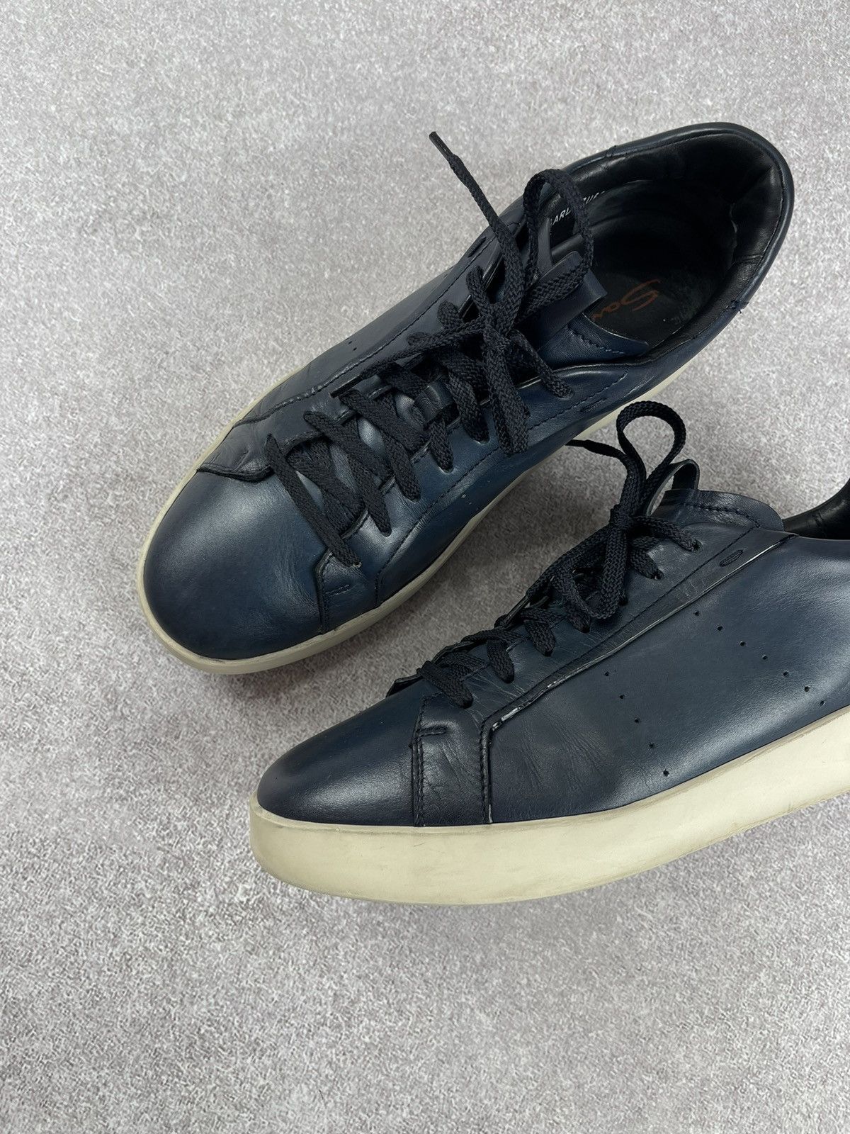 Santoni Santoni Navy Blue Sneakers Men’s Shoes Size US 10.5 Size US 10.5 / EU 43-44 - 4 Thumbnail