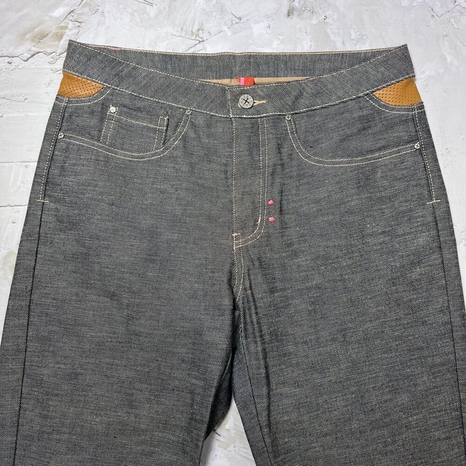 Other Koperhaus Gray Leather Detail Jeans Size 29 Straight Denim Size 29" - 11 Thumbnail