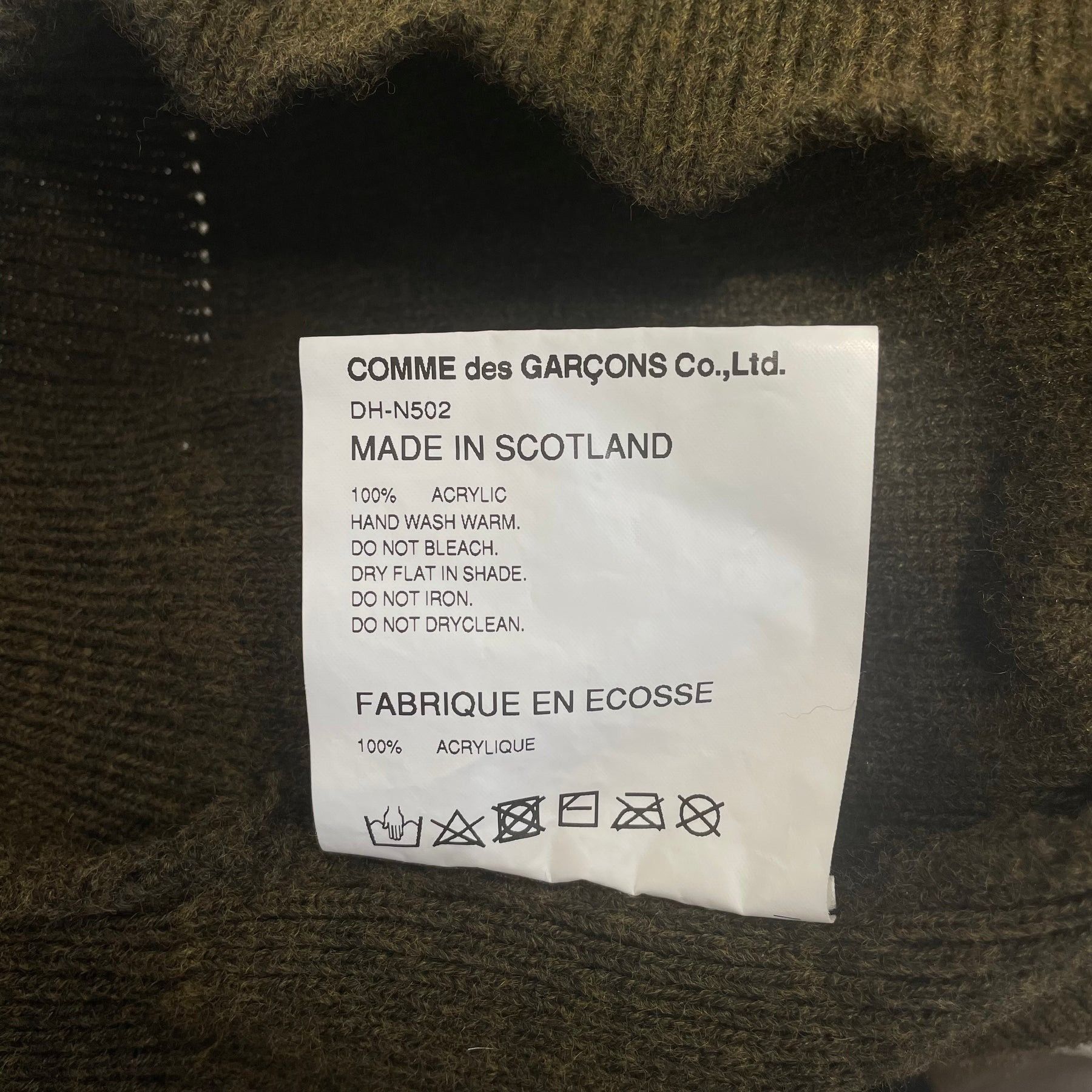 Comme des Garcons Homme Deux Archive Raglan V Neck Knit Sweater Size US L / EU 52-54 / 3 - 3 Thumbnail