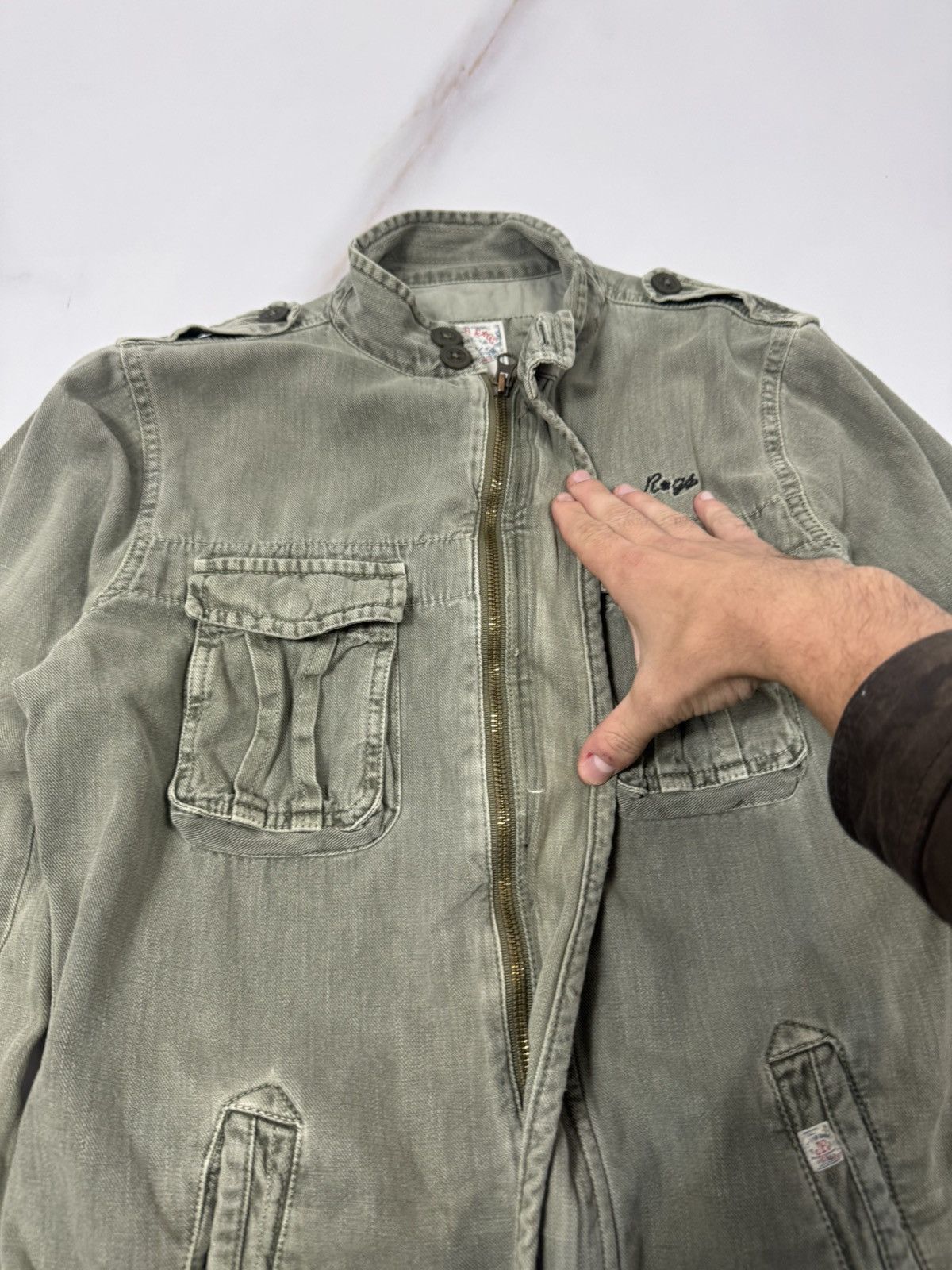 Japanese Brand Vintage Japan Rugs Green Military Jacket Size S / US 4 / IT 40 - 10 Thumbnail
