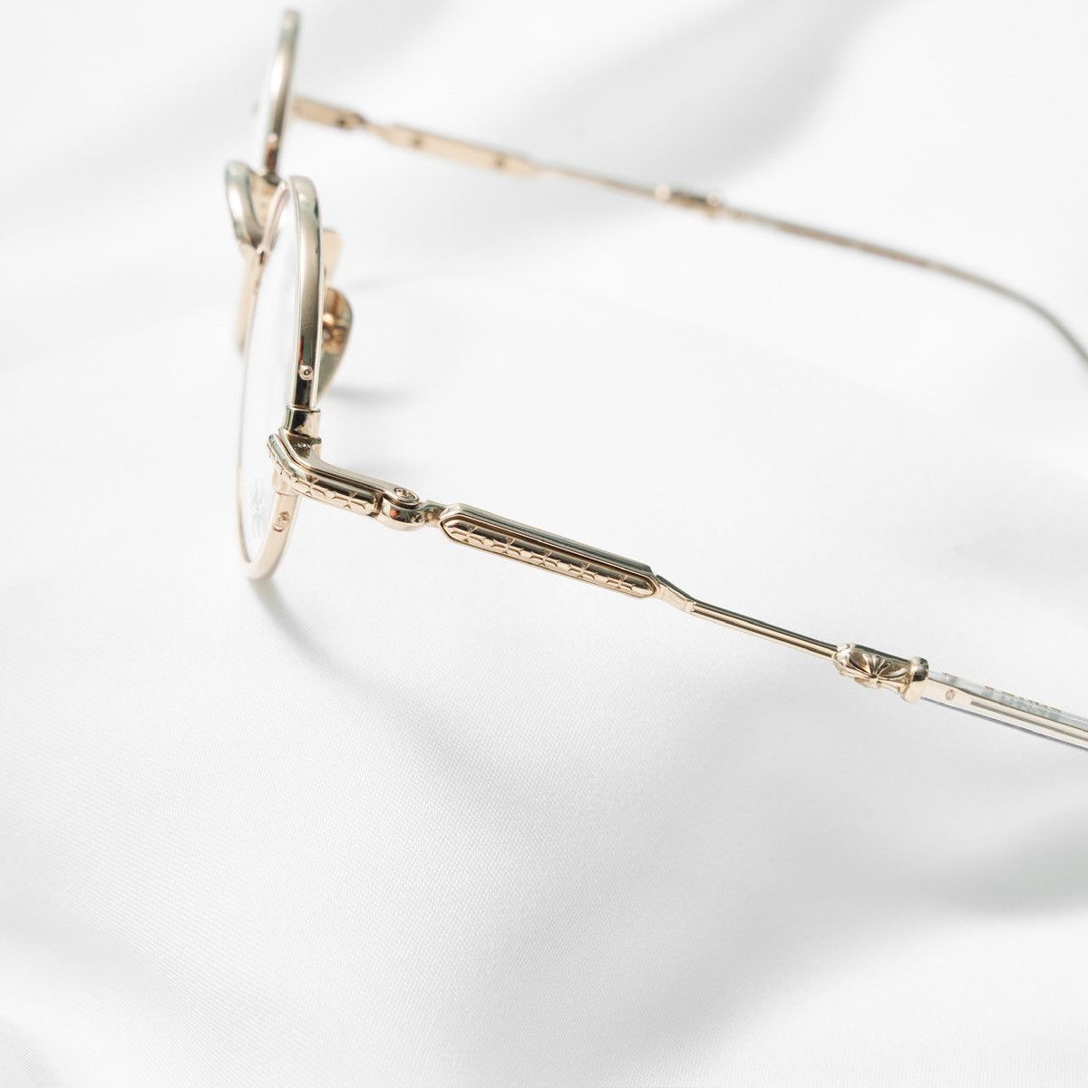 Chrome Hearts CHROME HEARTS EDITH F CRYSSTAL/ GOLD PLATED GLASSES Size ONE SIZE - 3 Thumbnail