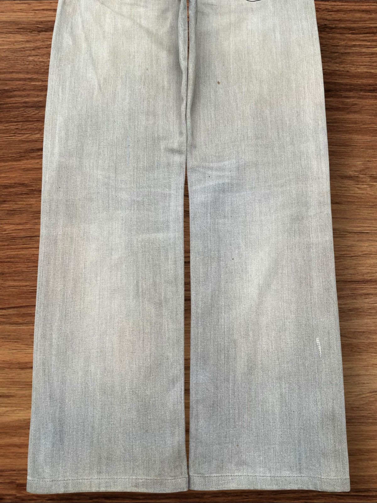Japanese Brand × Jun Takahashi × Uniqlo Vintage Japanese Brand Grey Mud Washed Slim Straight Jeans Size US 31 - 6 Thumbnail