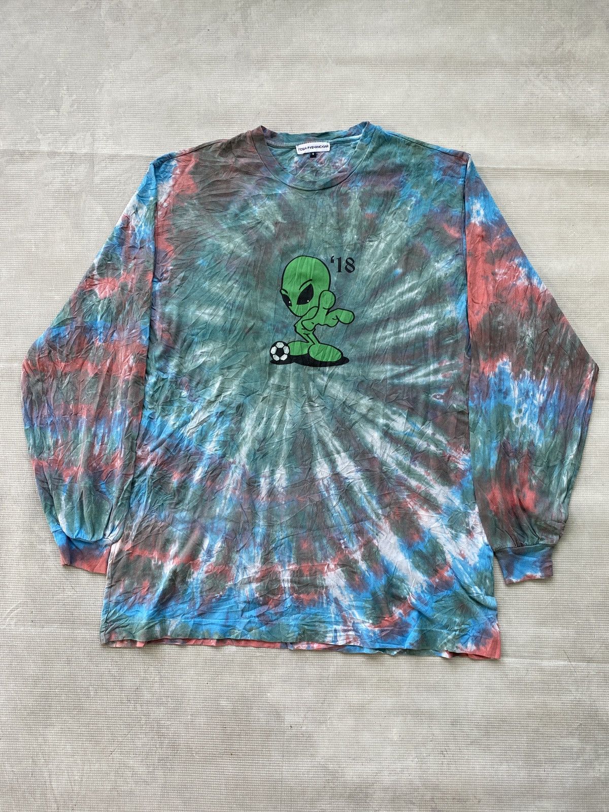 Gosha Rubchinskiy ROWA PY64NHCKNN LONG SLEVEE ALIEN SOCCER TIE DYE Size US S / EU 44-46 / 1 - 1 Thumbnail