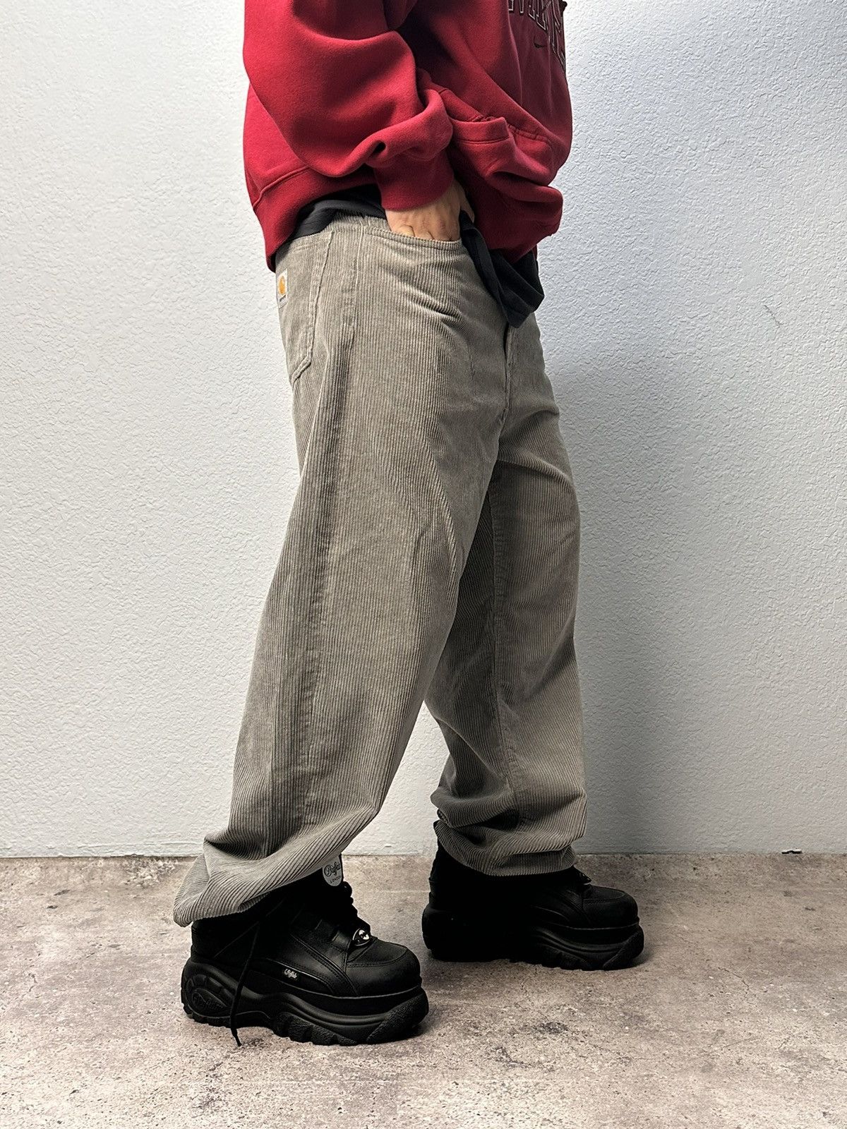 Carhartt Cargo Carhartt Velvet Bontage Pants Baggy Double Knee Y2K Size US 31 - 6 Thumbnail