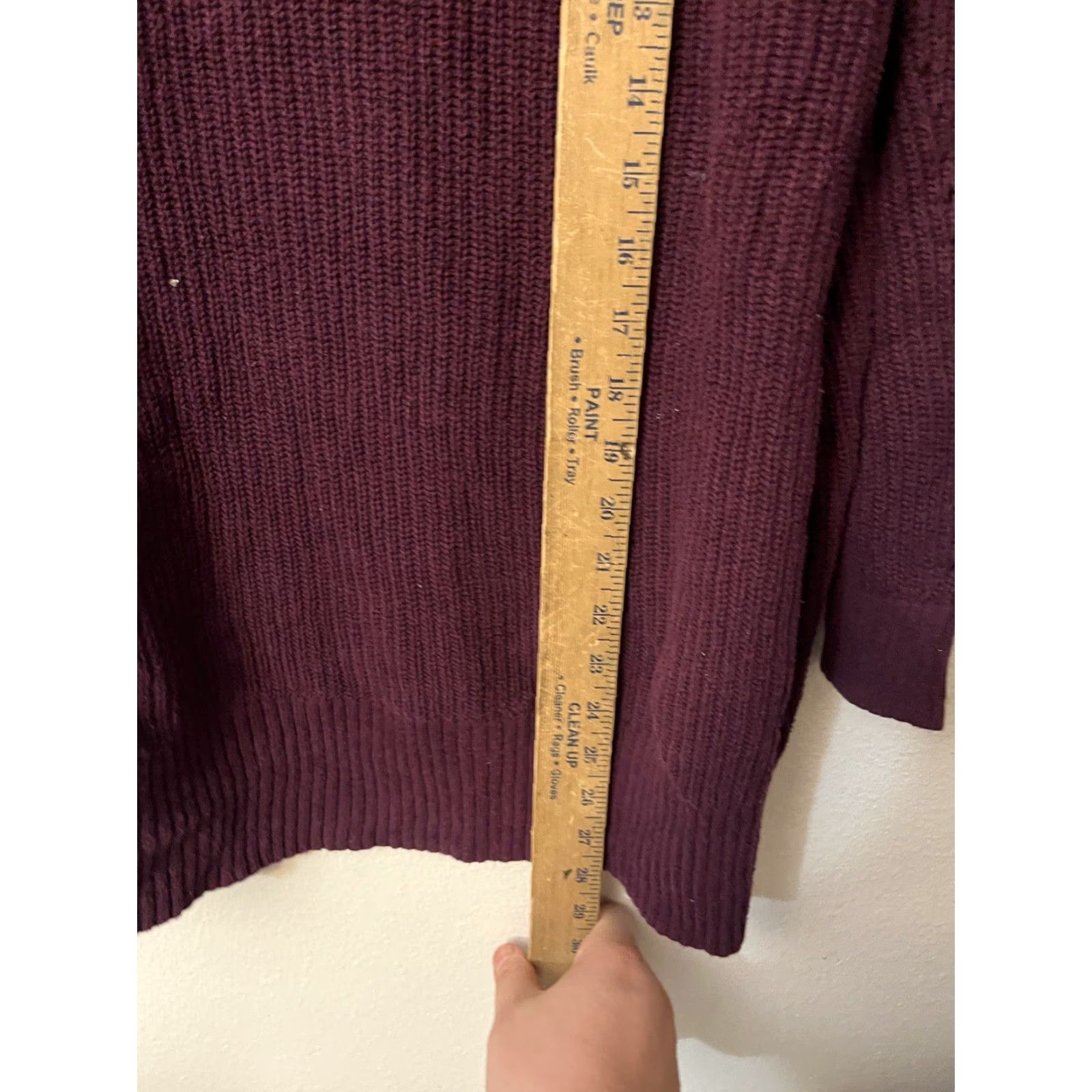 American Eagle Outfitters American Eagle Sweater Womens XS Maroon Cardigan Open Front Size XS / US 0-2 / IT 36-38 - 4 Thumbnail