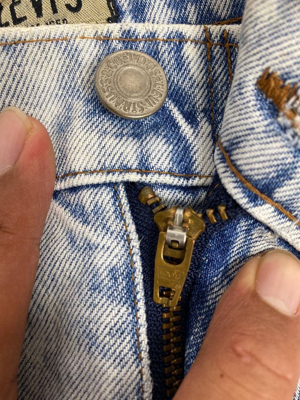 Levi's vintage levis 656 big e light wash distressed denim Size US 33 - 13 Thumbnail