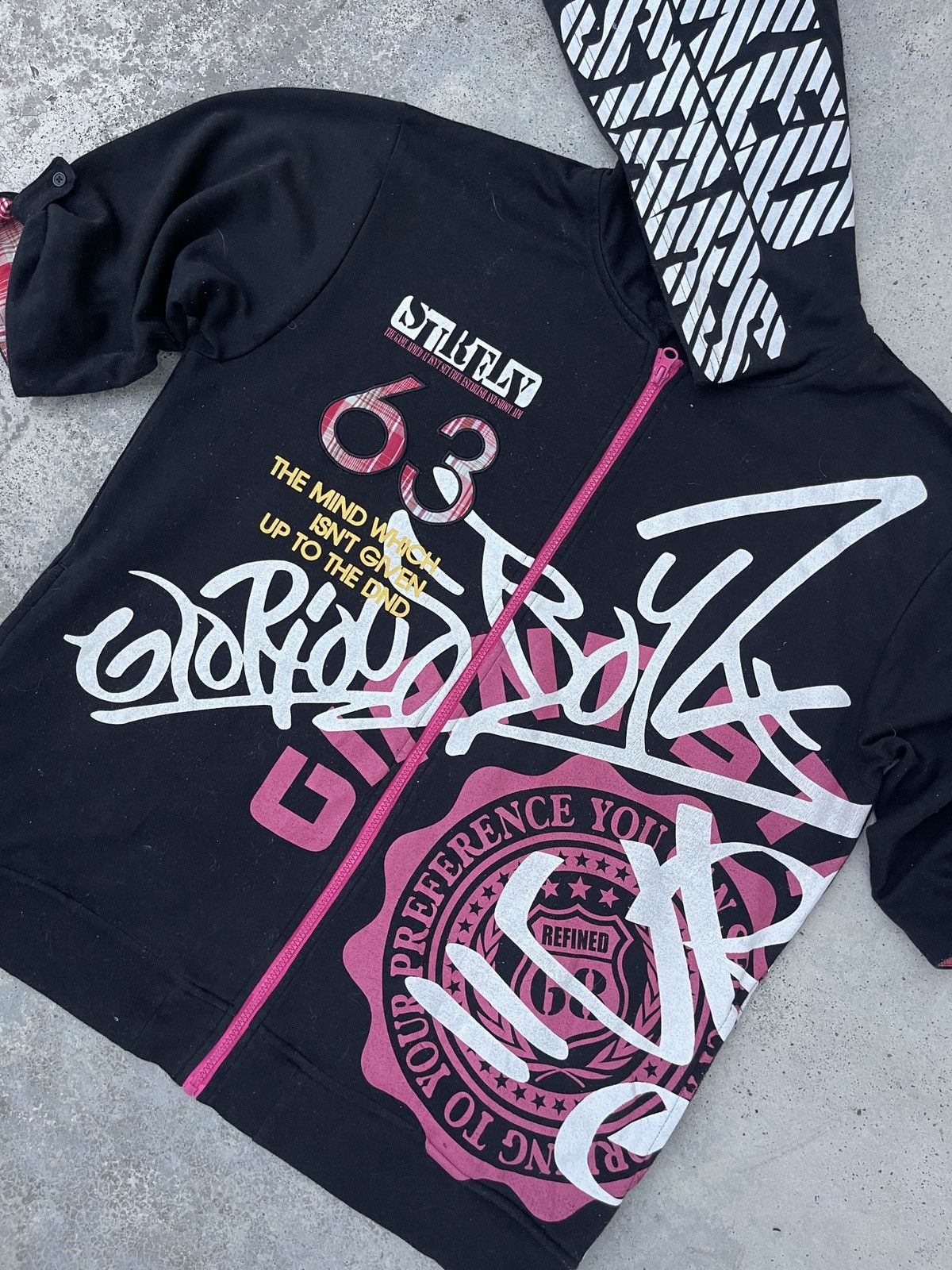 14th Addiction × Hysteric Glamour × If Six Was Nine Sorridere Full Poem Zip Up Hoodie Short Sleeve Size US L / EU 52-54 / 3 - 5 Thumbnail