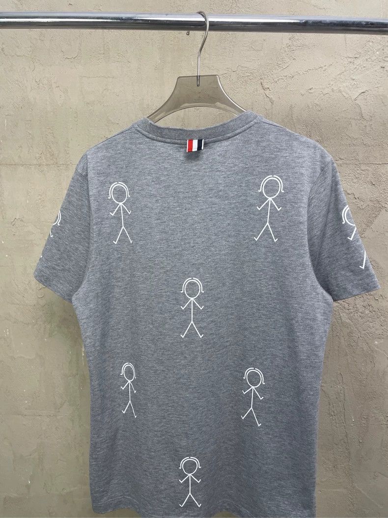 Thom Browne Thom browne Gray match line villain print short-sleeved T-s Size US XS / EU 42 / 0 - 4 Thumbnail