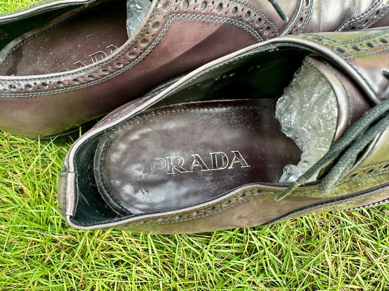 Prada Authentic Prada Derby Oxford Brushed Leather Lace Up Shoes Size US 9.5 / EU 42-43 - 6 Thumbnail