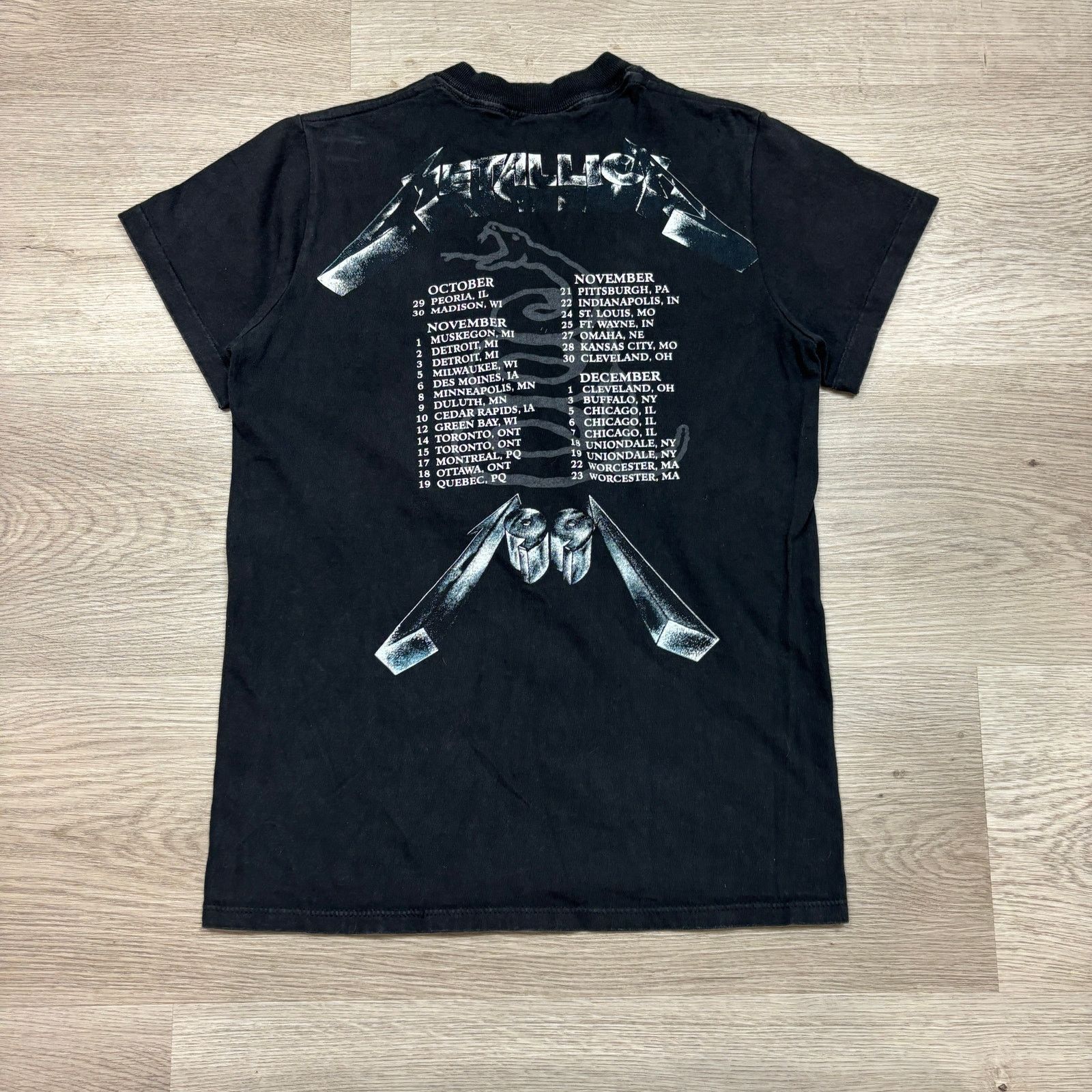 Band Tees × Metallica × Vintage VTG 90s Metallica 1991 Black Album Faces Tour Shirt Men's M Size US M / EU 48-50 / 2 - 3 Thumbnail