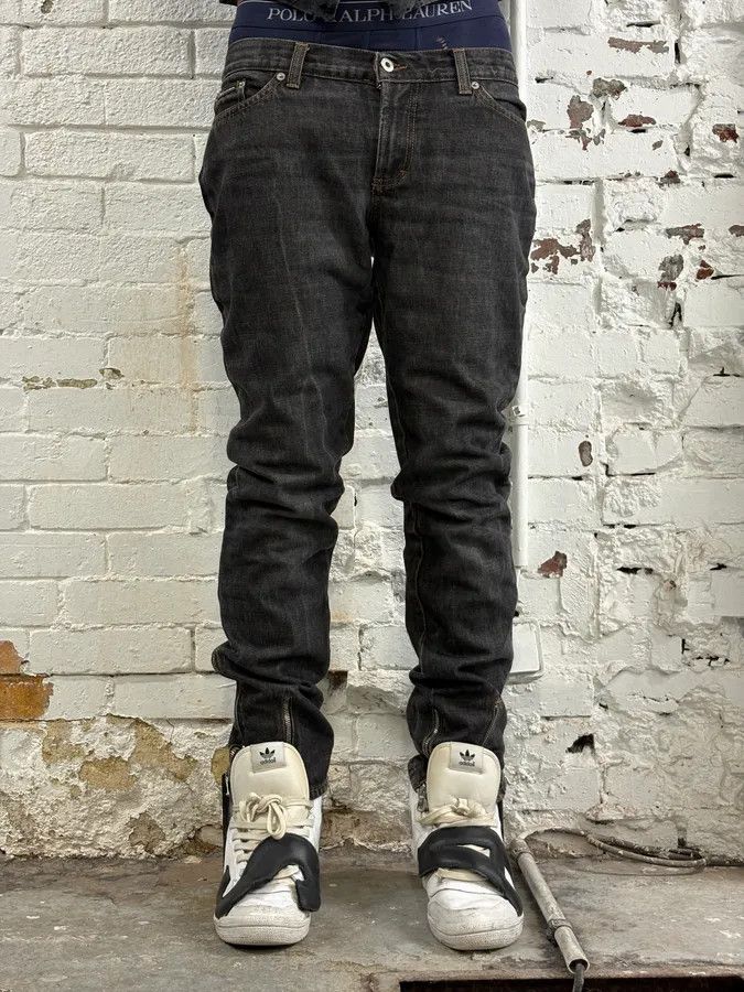 Dolce & Gabbana AW2003 Dolce & Gabbana Multi Zips Grey Denim Jeans Size US 31 - 3 Thumbnail